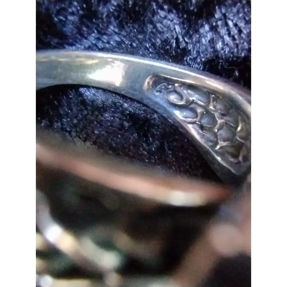 Carolyn Pollack NEW Sterling Silver Abalone Amethyst & Peridot Dragonfly Ring 8